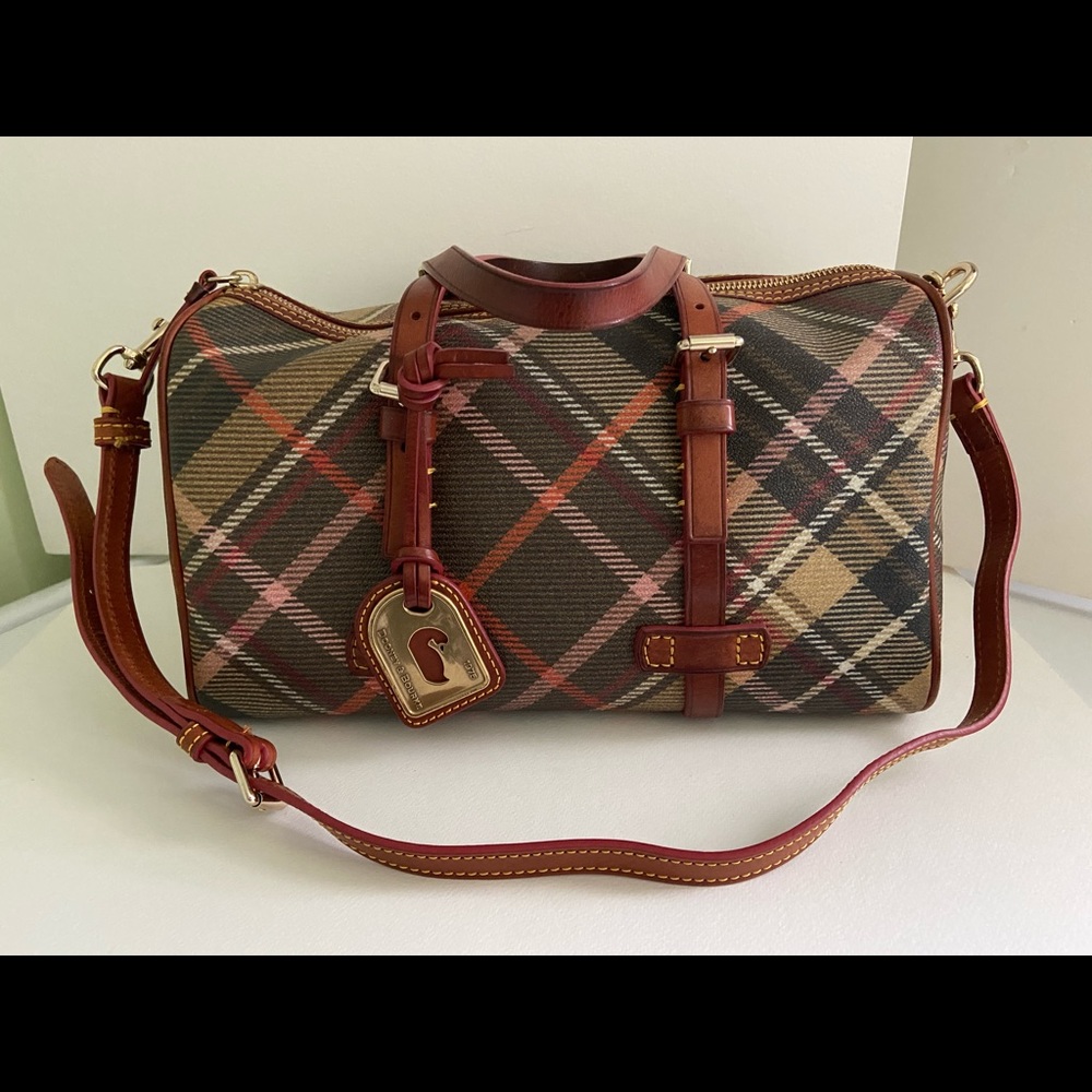Dooney&Bourke , Plaid Barrel Satchel